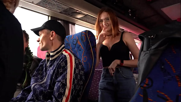 CRAZY public fuck in the BUS on the road – PART 1