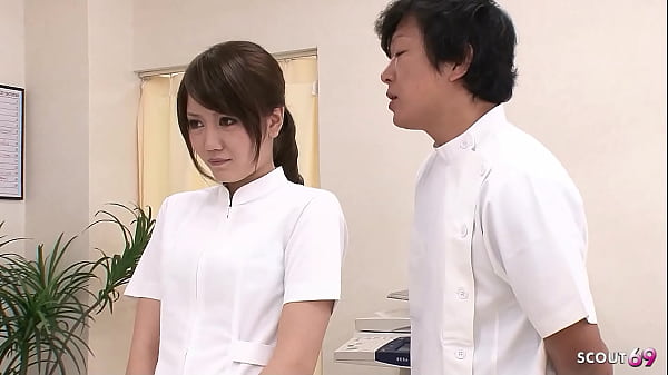 Japanese Teen Nurse talk to Double Creampie MMF 3Some Sex by Doctors in Japan Hospital in Uncensored JAV Porn